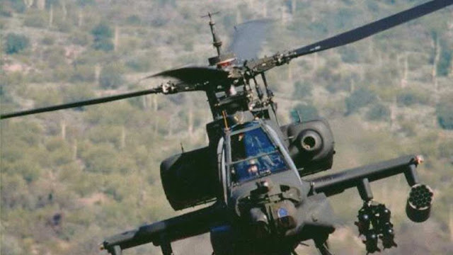 Apache helicopter made a forced landing due to a video fault