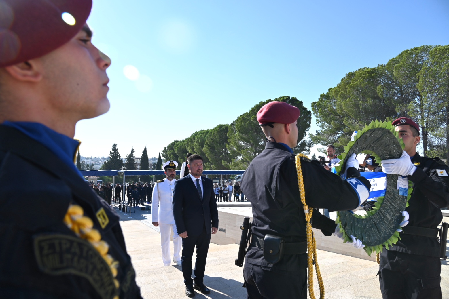 In Cyprus for the commemorative events for the Fallen and Missing Officers and Hoplites during the Turkish invasion of 1974, the Vice-Chancellor Nikolaos Hardalias